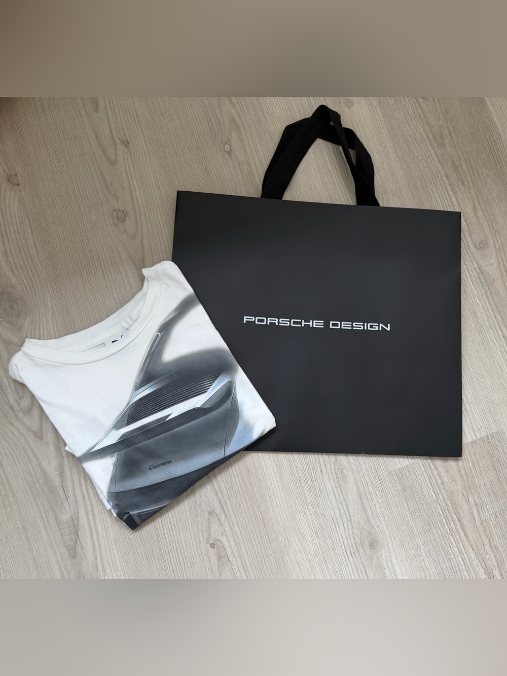 Porsche Design T Shirt With Black Shopping Bag